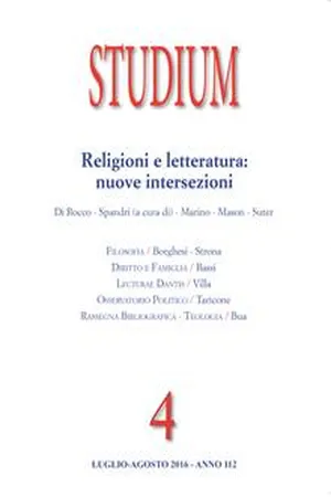 Studium - religioni e letteratura: nuove intersezioni