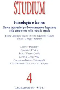 Studium- Psicologia e lavoro: Nuove prospettive per l'orientamento e la gestione delle competenze nello scenario attuale_cover