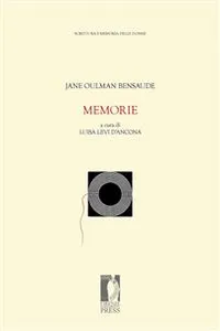 Memorie / Jane Oulman Bensaude_cover