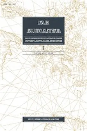 L'Analisi Linguistica e Letteraria 2015-1