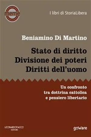 Stato di diritto. Divisione dei poteri. Diritti dell'uomo. Un confronto tra dottrina cattolica e pensiero libertario