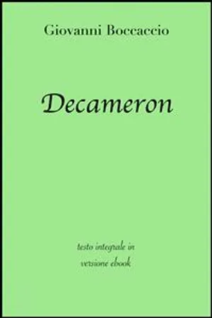 Decameron di Giovanni Boccaccio in ebook