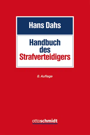 Handbuch des Strafverteidigers