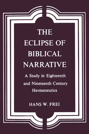 The Eclipse of Biblical Narrative