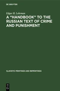 A "Handbook" to the Russian Text of Crime and Punishment_cover