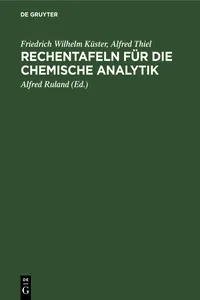 Rechentafeln für die chemische Analytik_cover