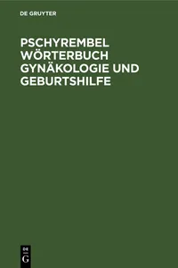 Pschyrembel Wörterbuch Gynäkologie und Geburtshilfe_cover