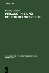 Philosophie und Politik bei Nietzsche_cover