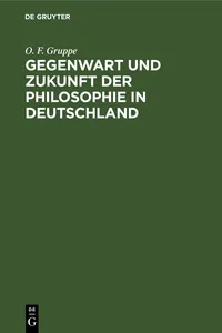 Gegenwart und Zukunft der Philosophie in Deutschland_cover