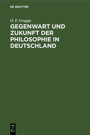 Gegenwart und Zukunft der Philosophie in Deutschland