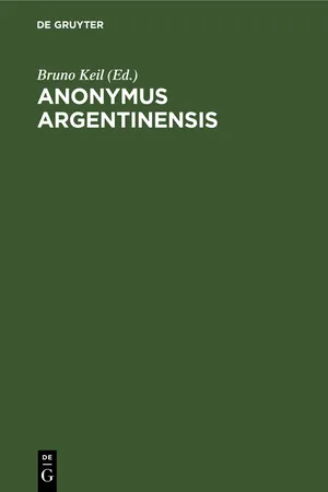 Anonymus Argentinensis