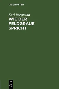 Wie der Feldgraue spricht_cover