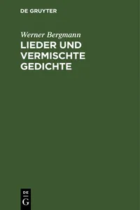 Lieder und vermischte Gedichte_cover