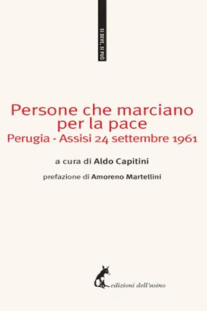 Persone che marciano per la pace Perugia