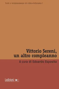 Vittorio Sereni, un altro compleanno_cover