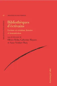 Bibliothèques d'écrivains_cover