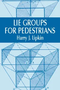 Lie Groups for Pedestrians_cover