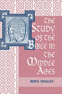 The Study of the Bible in the Middle Ages_cover