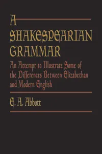 A Shakespearian Grammar_cover