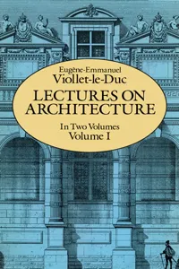 Lectures on Architecture, Volume I_cover