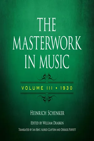 The Masterwork in Music: Volume III, 1930