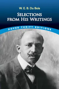 W. E. B. Du Bois: Selections from His Writings_cover