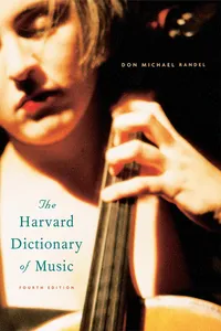 The Harvard Dictionary of Music_cover