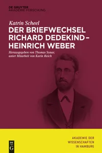 Der Briefwechsel Richard Dedekind – Heinrich Weber_cover