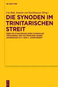 Die Synoden im trinitarischen Streit_cover