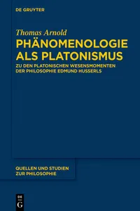 Phänomenologie als Platonismus_cover