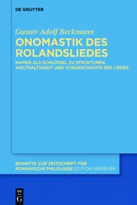 Onomastik des Rolandsliedes_cover