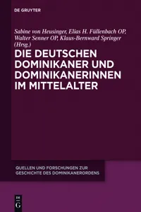 Die deutschen Dominikaner und Dominikanerinnen im Mittelalter_cover