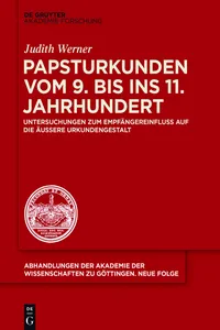 Papsturkunden vom 9. bis ins 11. Jahrhundert_cover