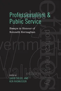 Professionalism and Public Service_cover