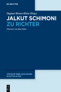 Jalkut Schimoni zu Richter_cover