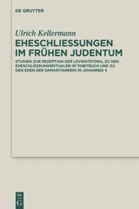 Eheschließungen im frühen Judentum_cover