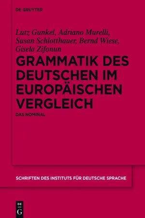 Grammatik des Deutschen im europäischen Vergleich