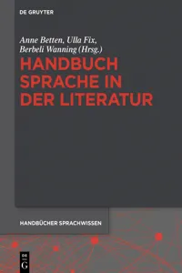 Handbuch Sprache in der Literatur_cover