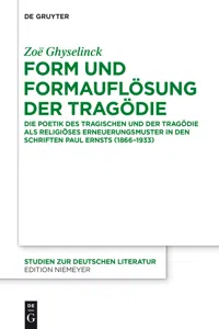 Form und Formauflösung der Tragödie_cover