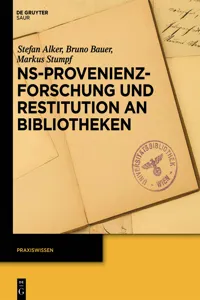 NS-Provenienzforschung und Restitution an Bibliotheken_cover