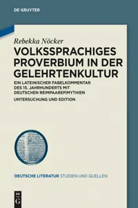 Volkssprachiges Proverbium in der Gelehrtenkultur_cover