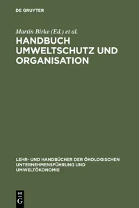 Handbuch Umweltschutz und Organisation_cover