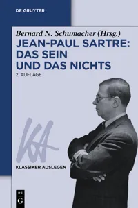 Jean-Paul Sartre: Das Sein und das Nichts_cover