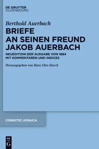 Berthold Auerbach: Briefe an seinen Freund Jakob Auerbach_cover
