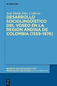 Desarrollo sociolingüístico del voseo en la región andina de Colombia_cover