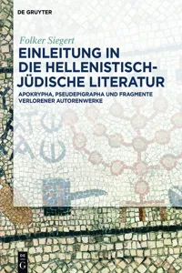 Einleitung in die hellenistisch-jüdische Literatur_cover