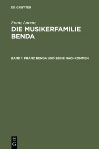 Franz Benda und seine Nachkommen_cover