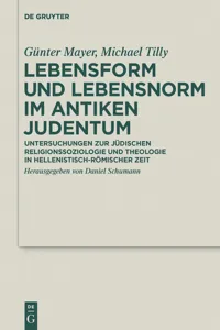 Lebensform und Lebensnorm im Antiken Judentum_cover