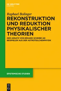 Rekonstruktion und Reduktion physikalischer Theorien_cover