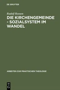 Die Kirchengemeinde - Sozialsystem im Wandel_cover